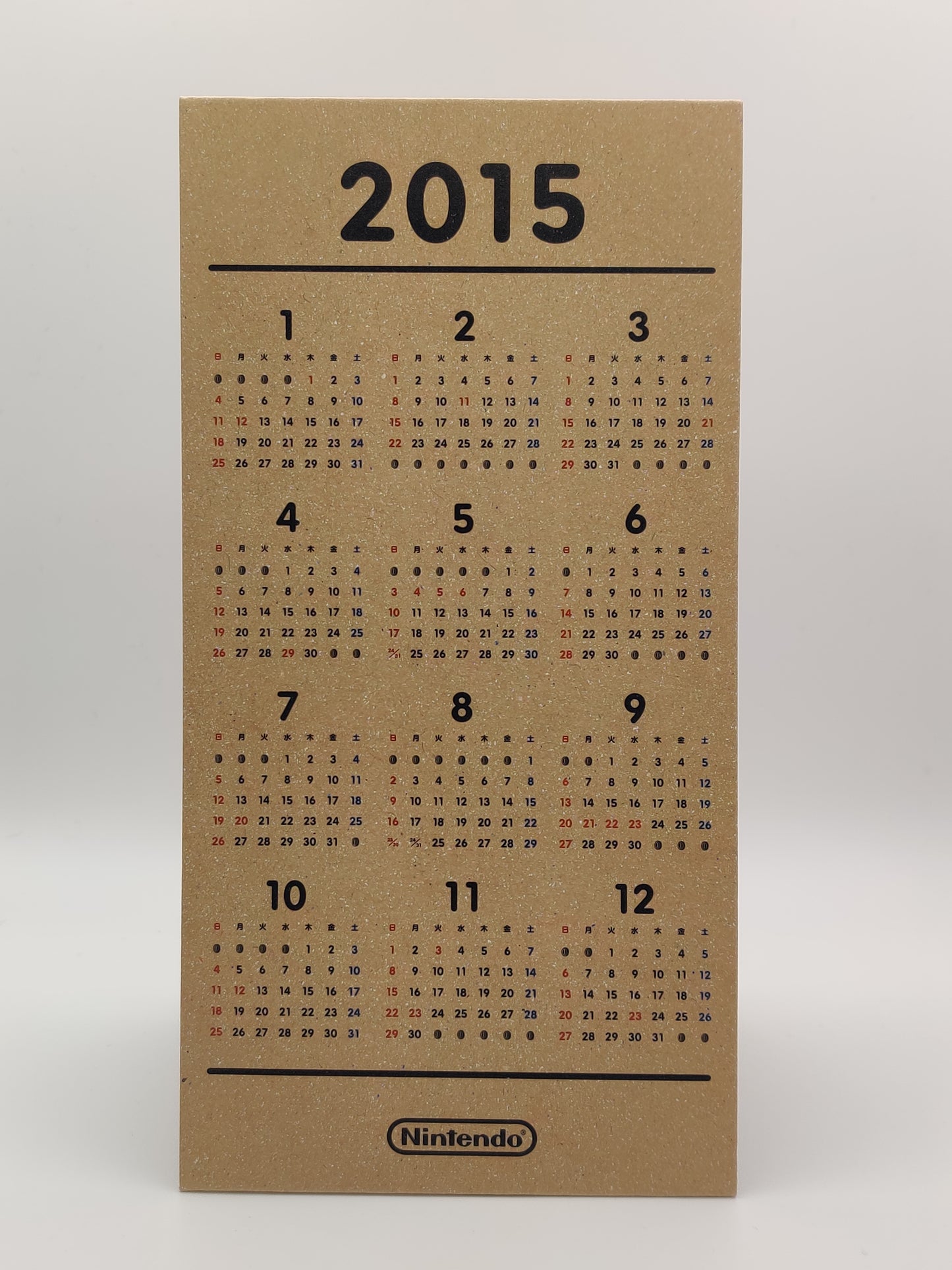 AS IS: ClubNintendo Original Calendar 2015