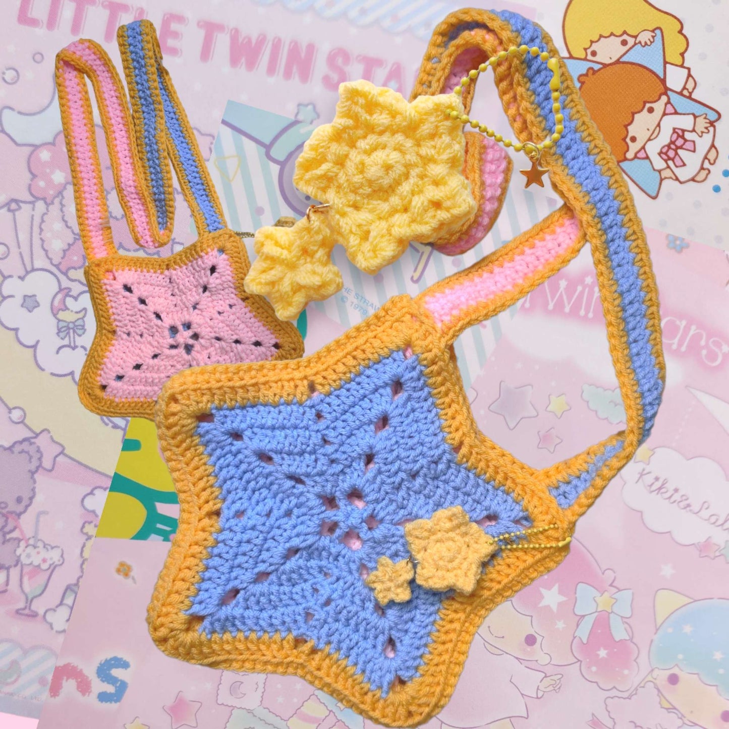 Mini Pink Blue Star Bag