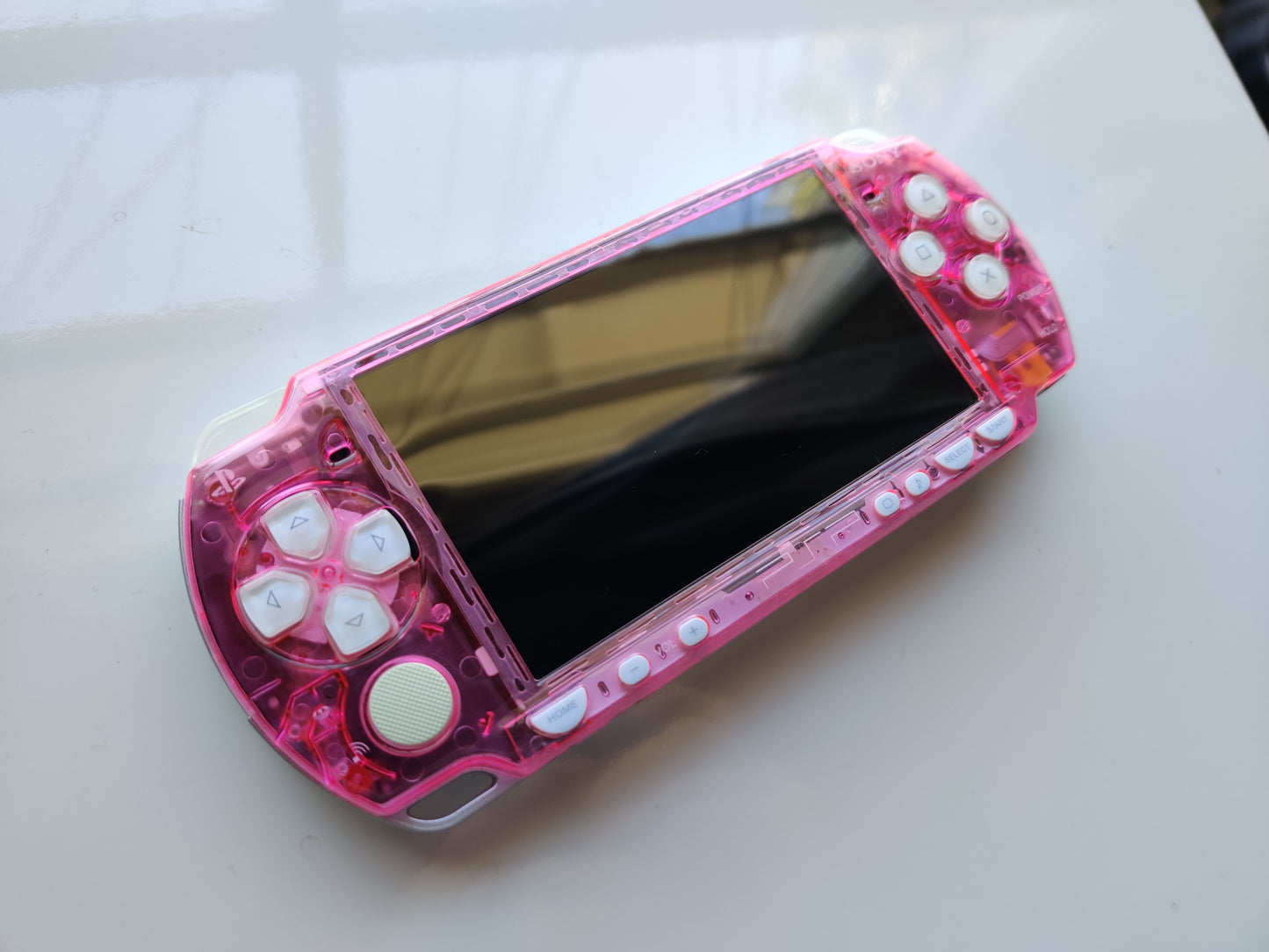 Clear PinkWhite PSP 2000