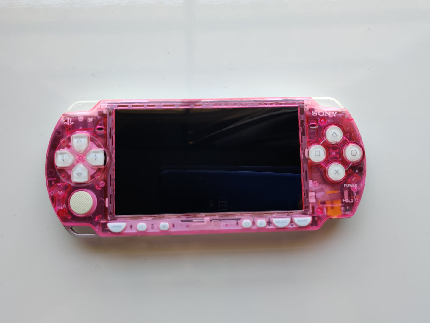 Clear PinkWhite PSP 2000