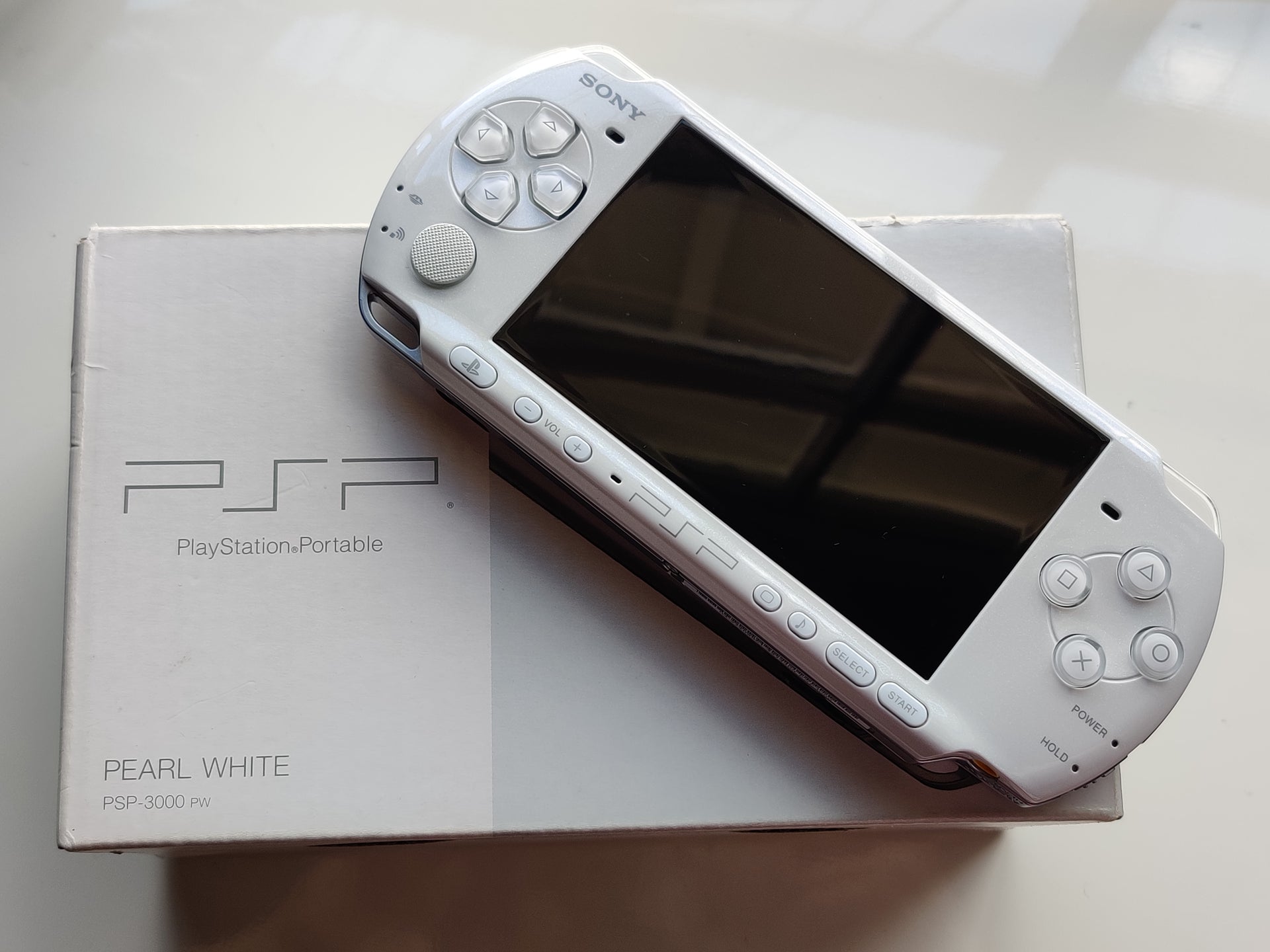 1446【限定品】PSP-3000 ホワイト×ブルー グレイ 