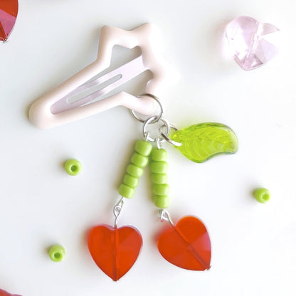 Cherry Heart Star Clips