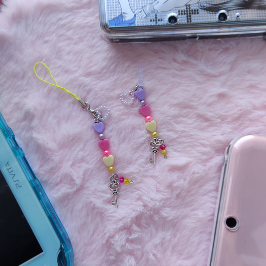Candy Hearts Phone Charm