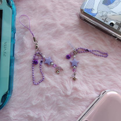 Purple Star Phone Charm