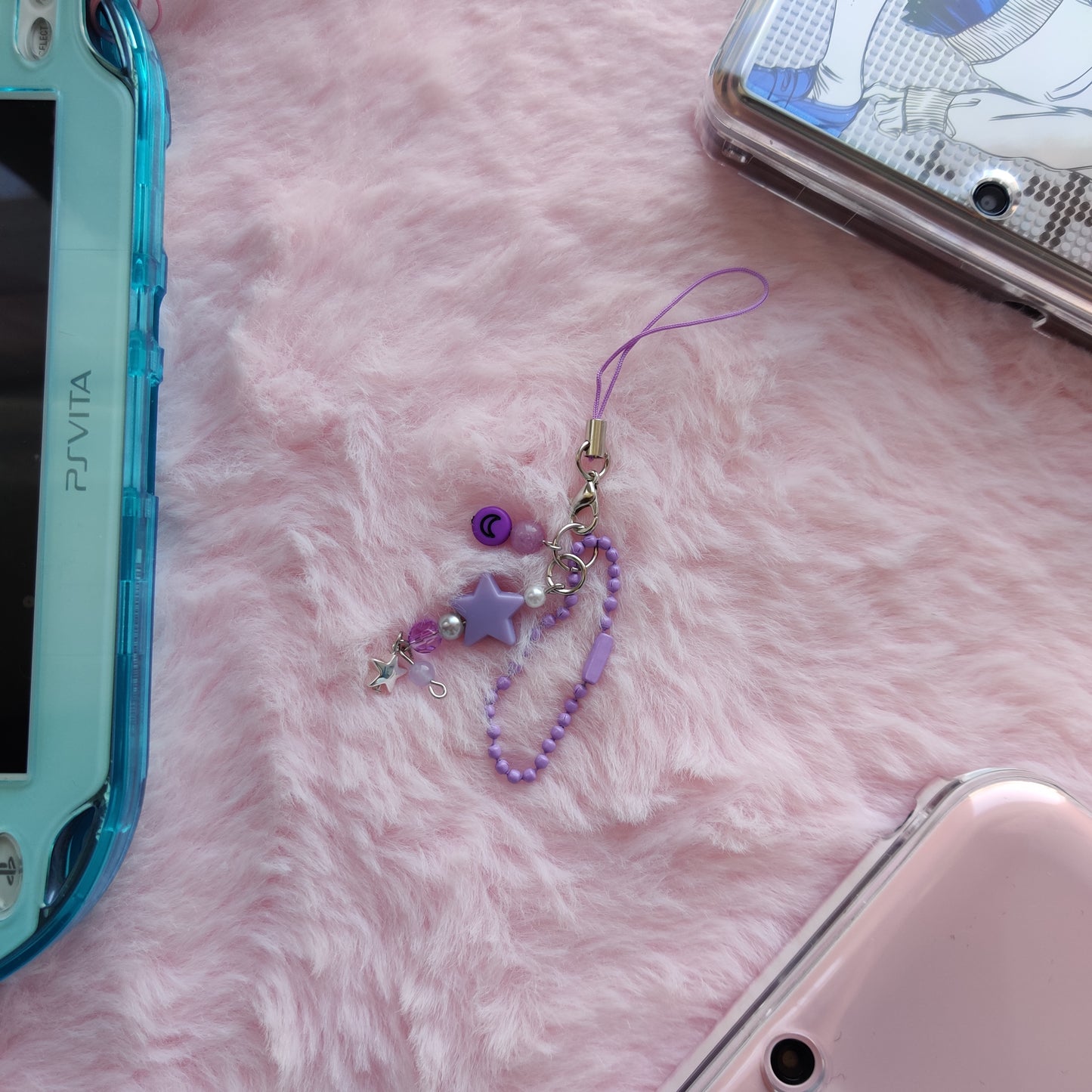 Purple Star Phone Charm