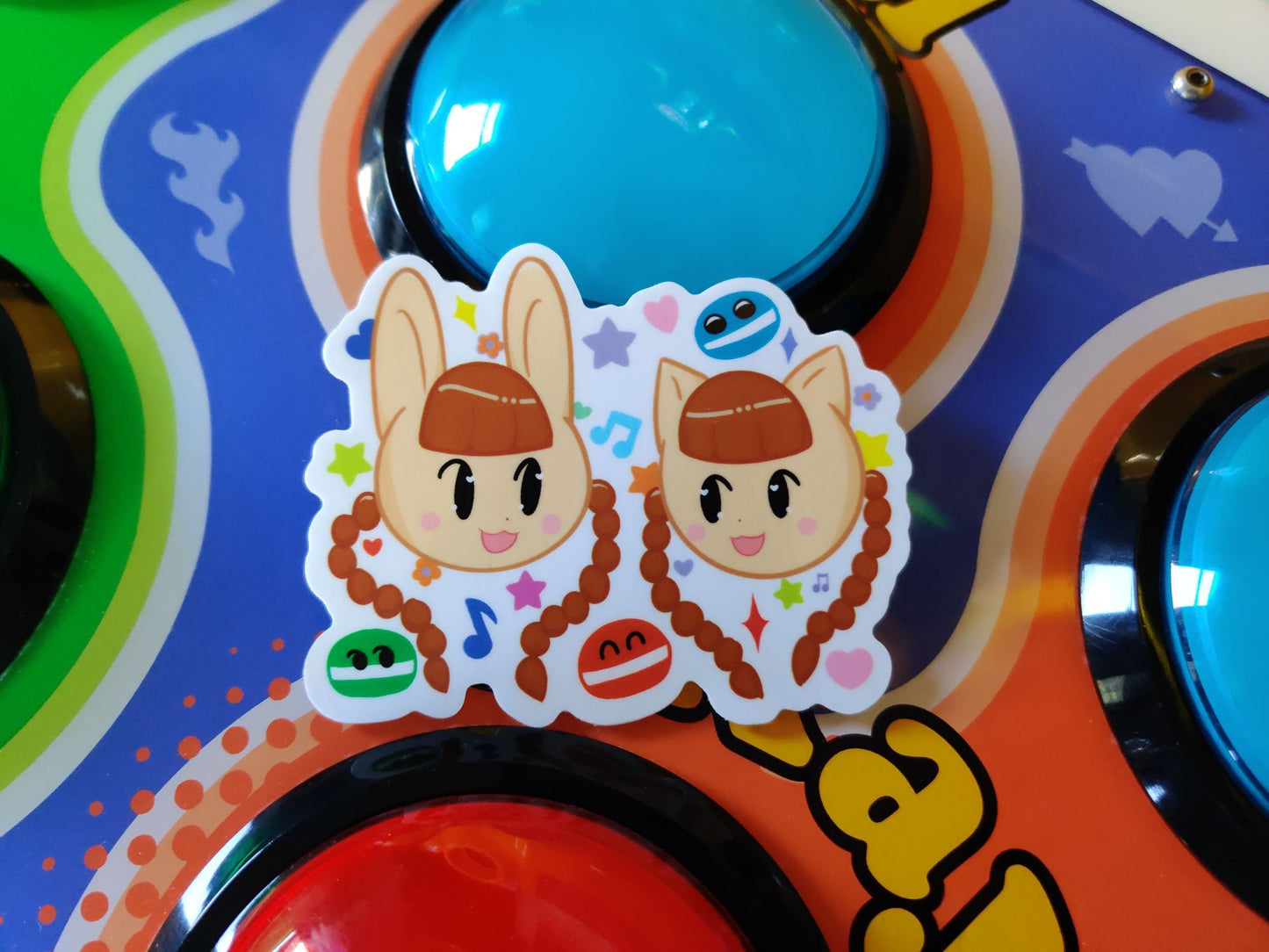 Pop'n Music Mimi & Nyami Sticker