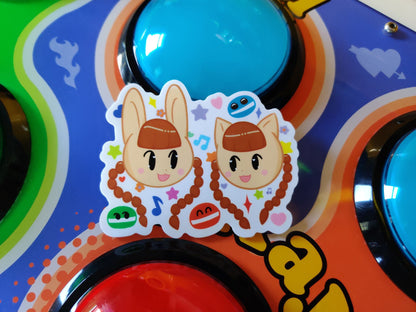 Pop'n Music Mimi & Nyami Sticker