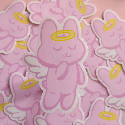 Pastel Angel Bunny Sticker