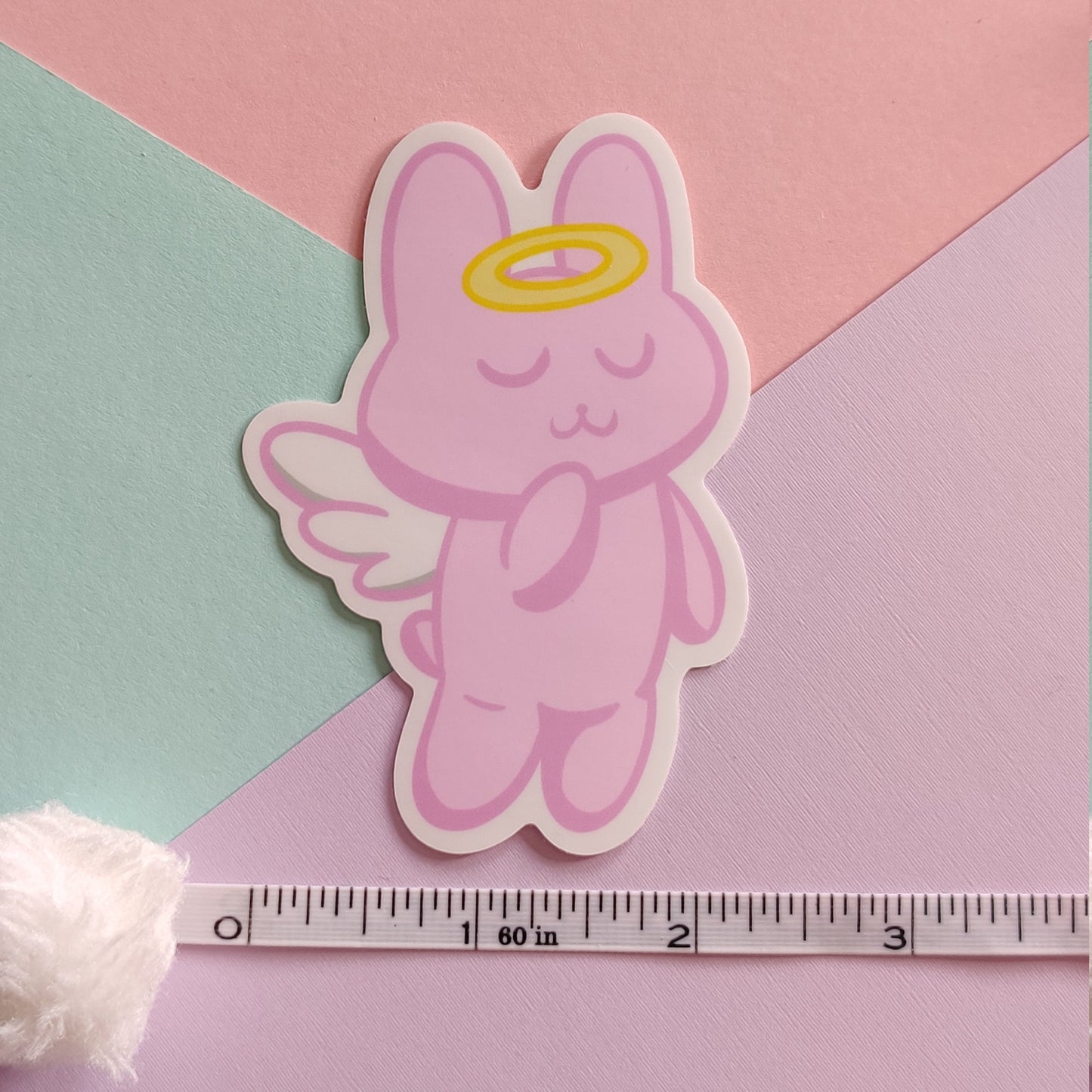 Pastel Angel Bunny Sticker