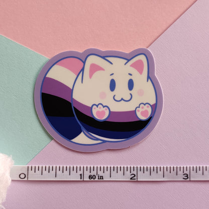 TamaNeko Non-Binary & Gender Fluid Pride Sticker