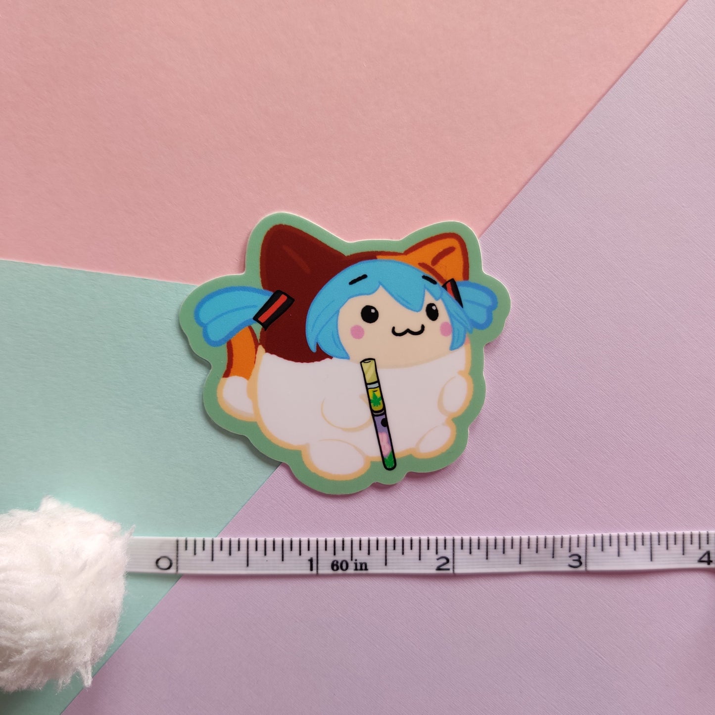 Miku Cat Stoner Sticker