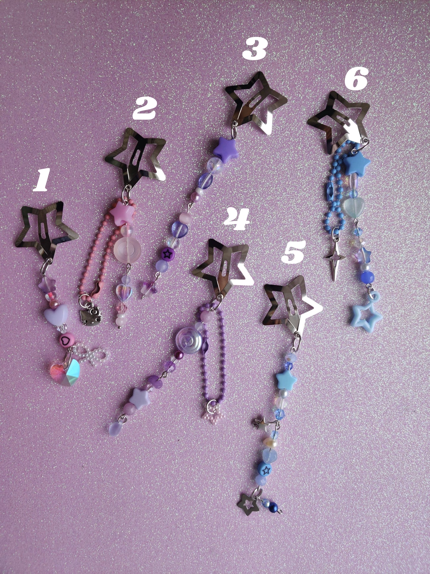 Pastel Star Clips